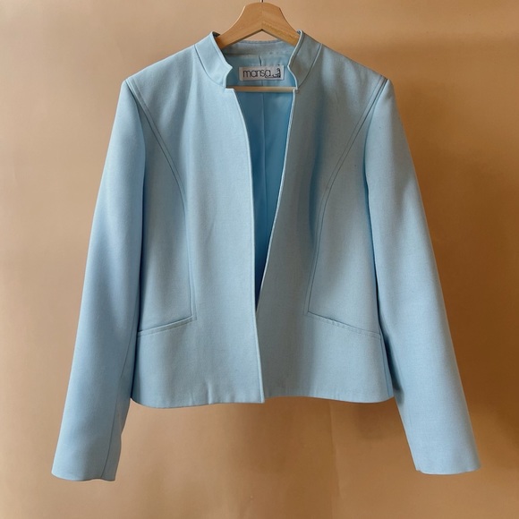 Vintage Baby Blue Open Jacket for Spring - Picture 1 of 3